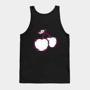 Glitch effect on two cherries Tank Top